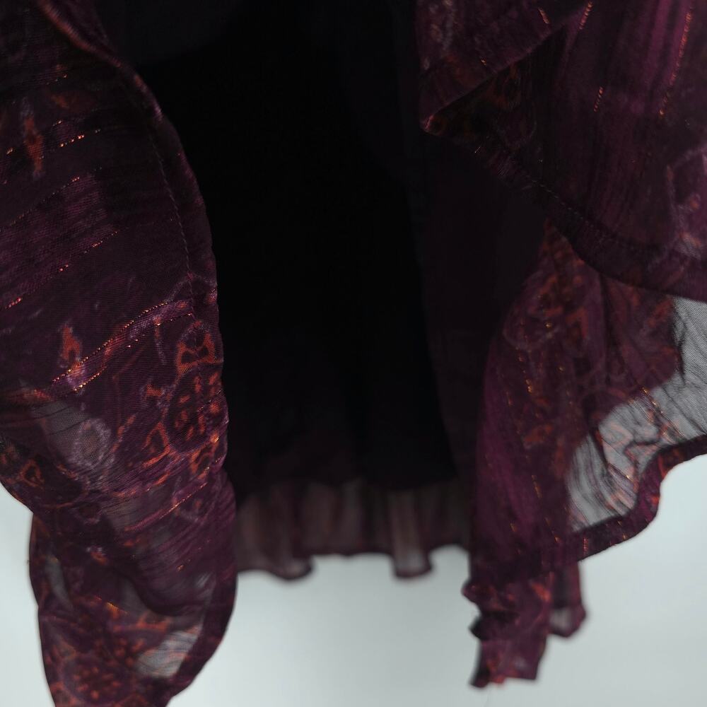 Frye and Co. Royal Plum Boho Long Sleeve Plus Size Dress Size XL NWT - Picture 11 of 14